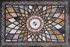 Arte em mosaico de flores do Peloponeso