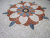 Geometric Blooming Flower Mosaic Artwork