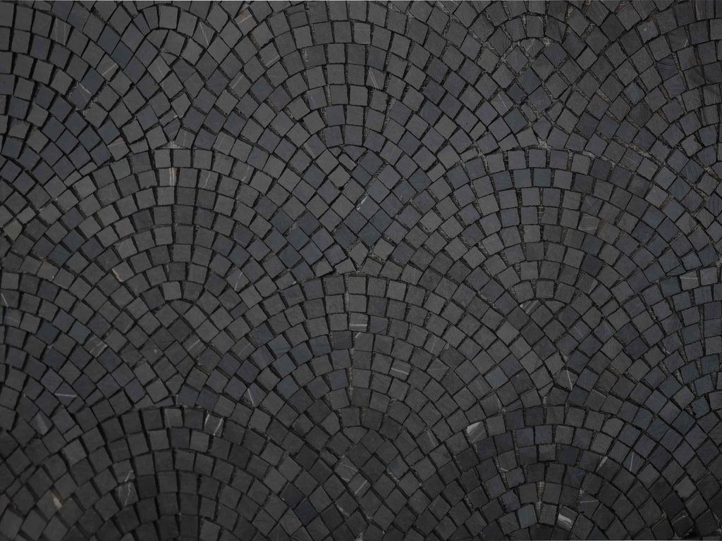 Fundo de azulejo preto - arte em mosaico | Geométrico | mosaico