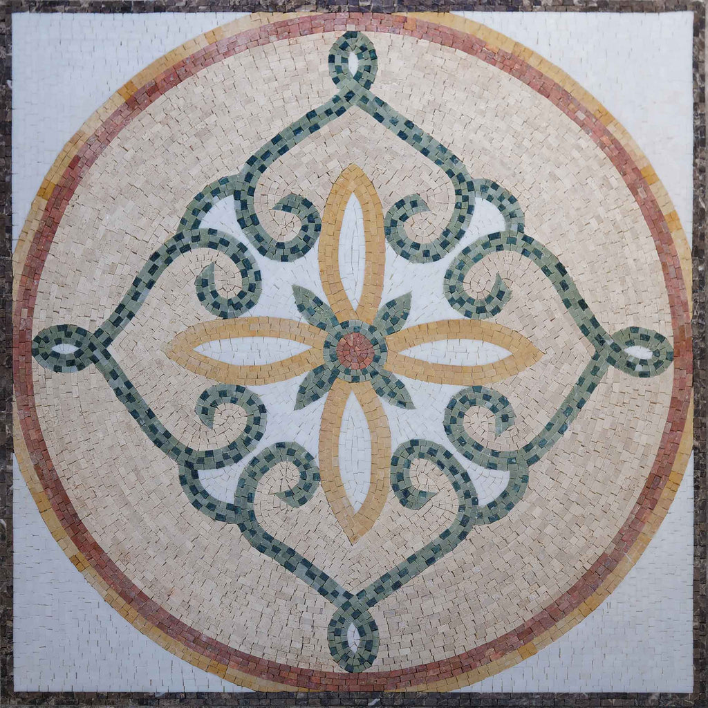 Azaléia - arte em mosaico floral