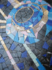 Mosaico murale con musica eruttiva del trombone