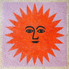 Mosaico Celestial - Sol Rojo Sonriente
