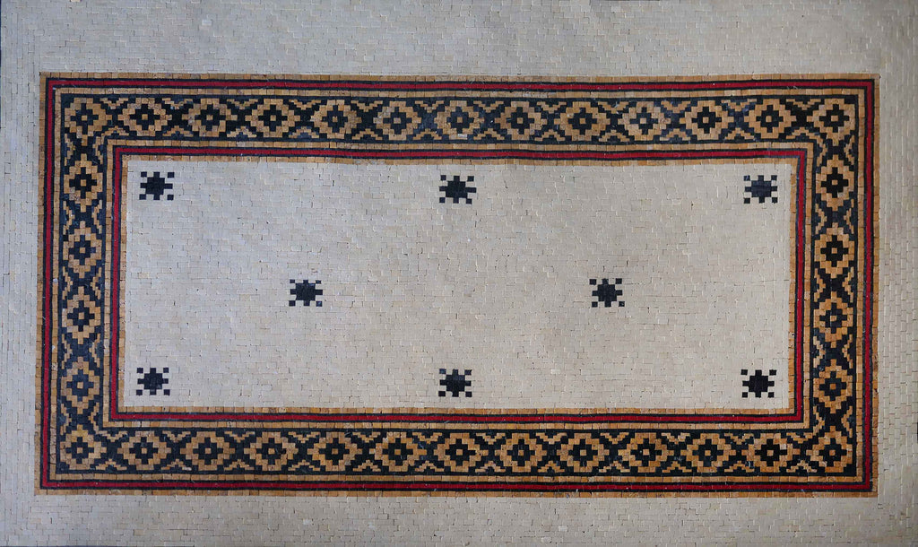 Mosaico feito à mão - tapete de carpete