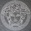 Arte de mosaico de mármol - Diseño de Versace blanco