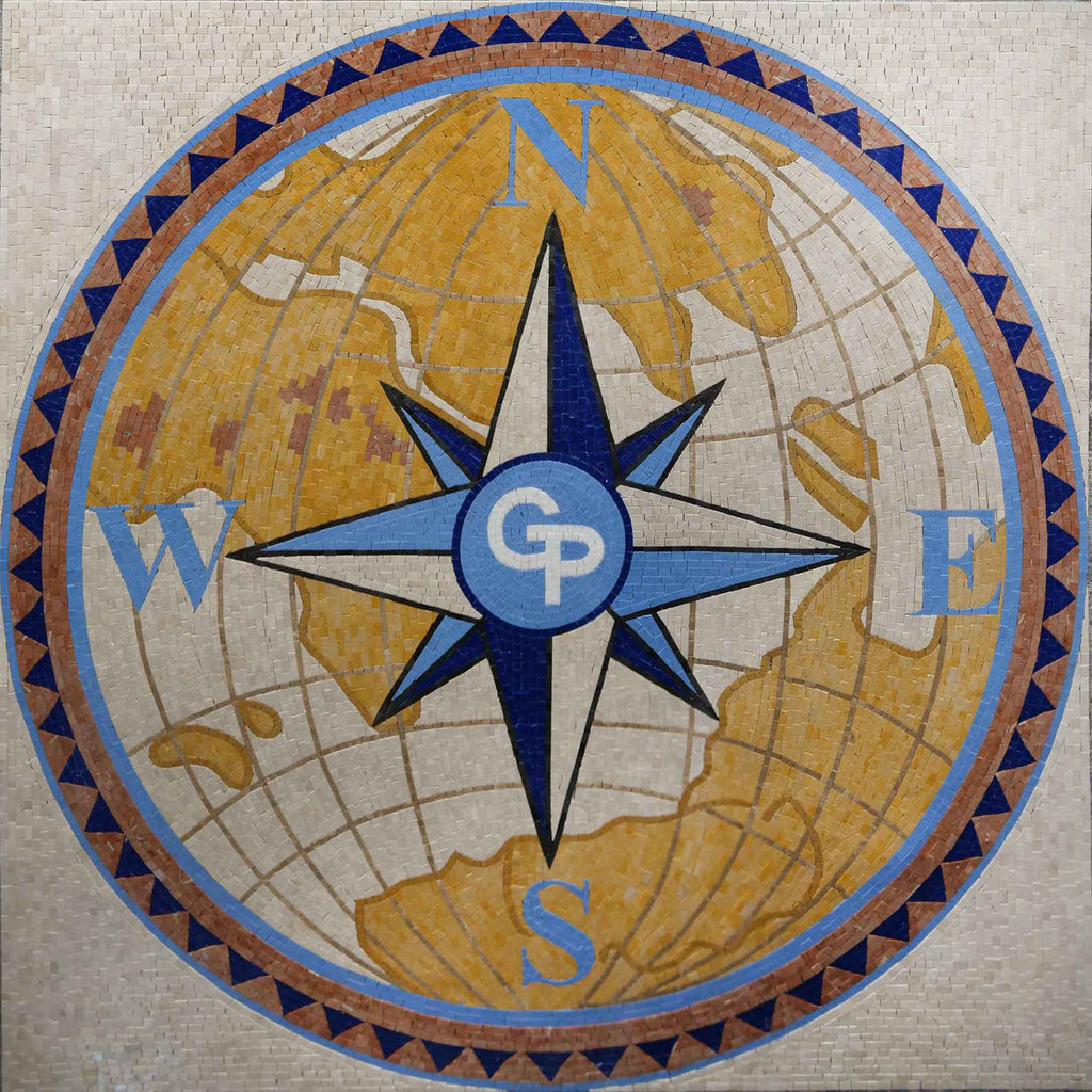 Mosaic Artwork - GP Compass Map