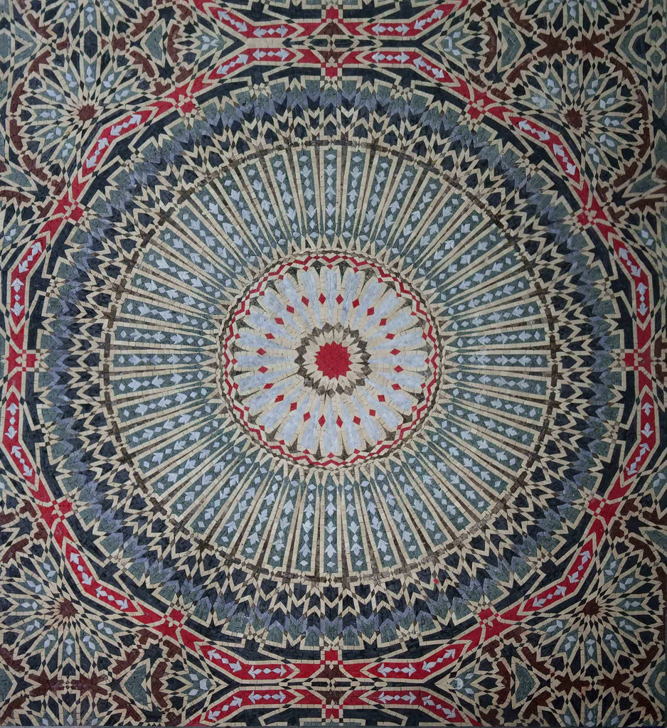 Mosaico geométrico - ilusión óptica