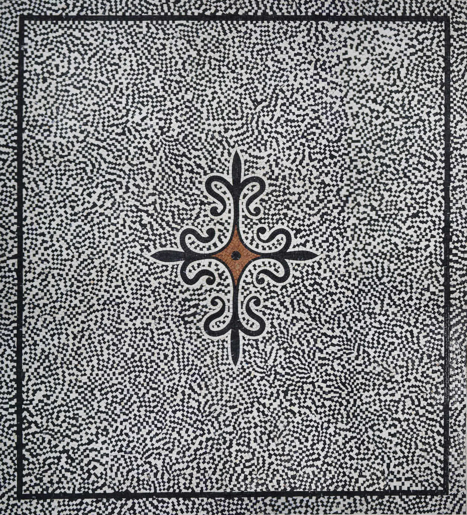Patrón de mosaico de piso geométrico