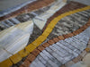Patrones de mosaico de madera ondulada