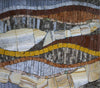 Padrões de mosaico de madeira ondulado