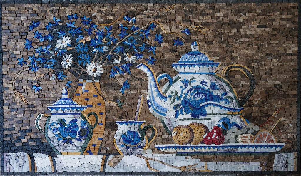 Fiesta del té - Mosaico cortado a mano