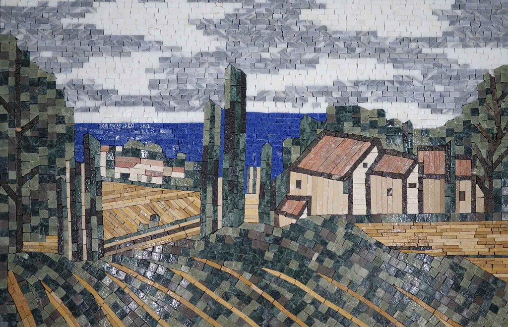 Mosaic Art - Coastal Village