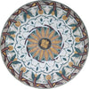 Mosaïque florale ronde - Loradi