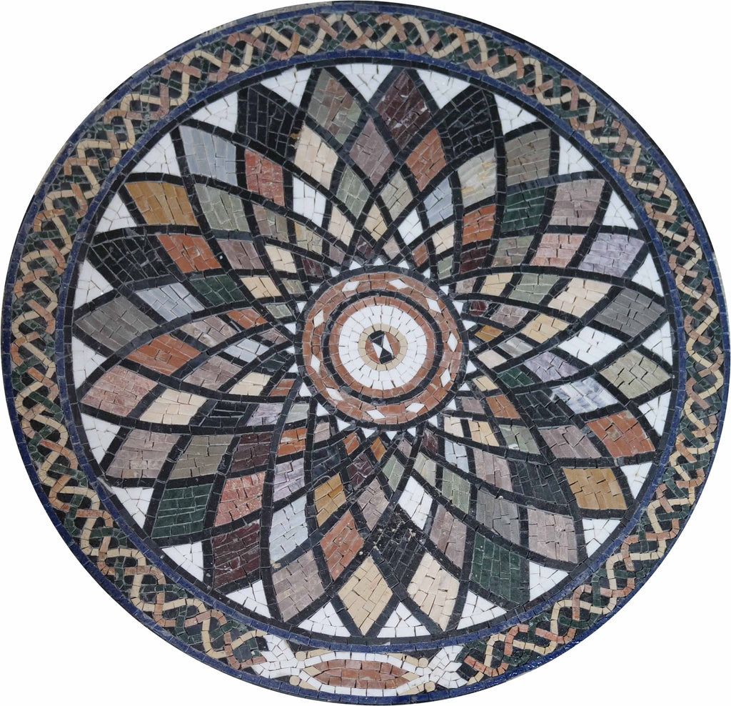 Arte de mosaico de mármol redondo - Falak