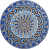 Medallón de patrón de mosaico griego
