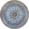 Medallón de mosaico del centro atómico