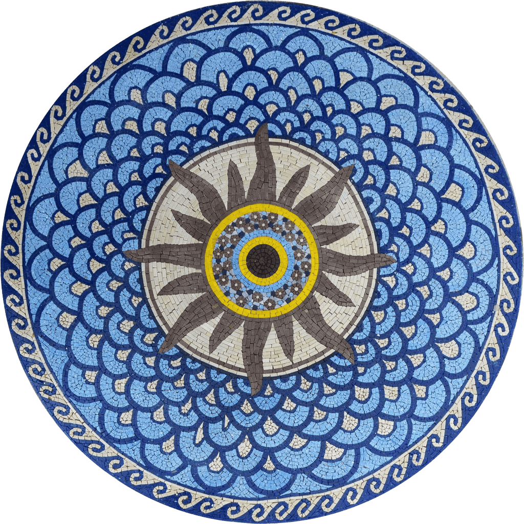 Sunshine Sola - Medallón de mosaico de sol