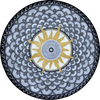 Sola Cinzenta - Medalhão Mosaico Solar