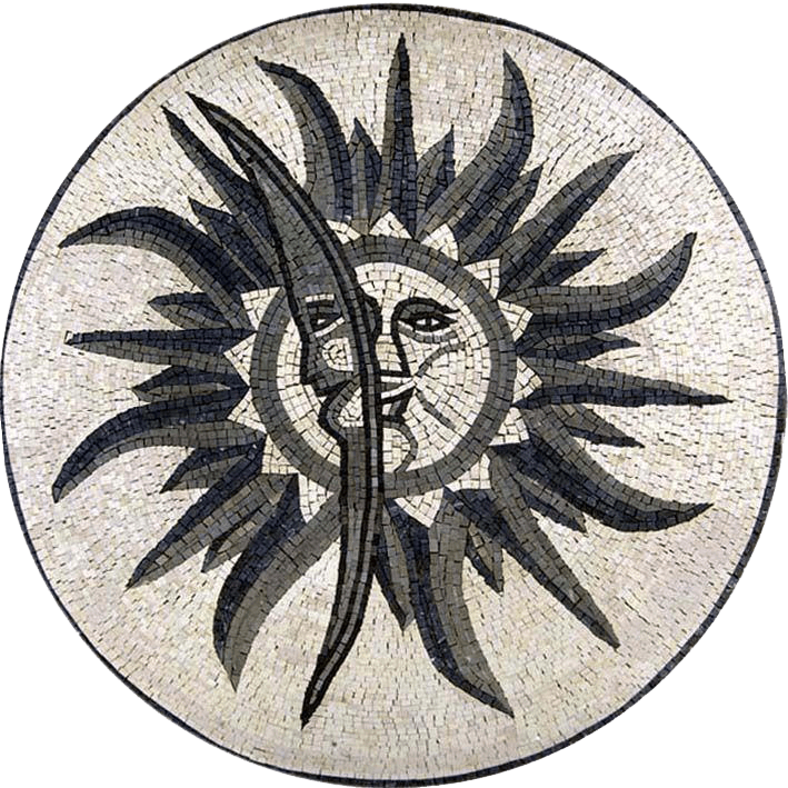 Celesse II - Sonne & Mond-Mosaik-Medaillon