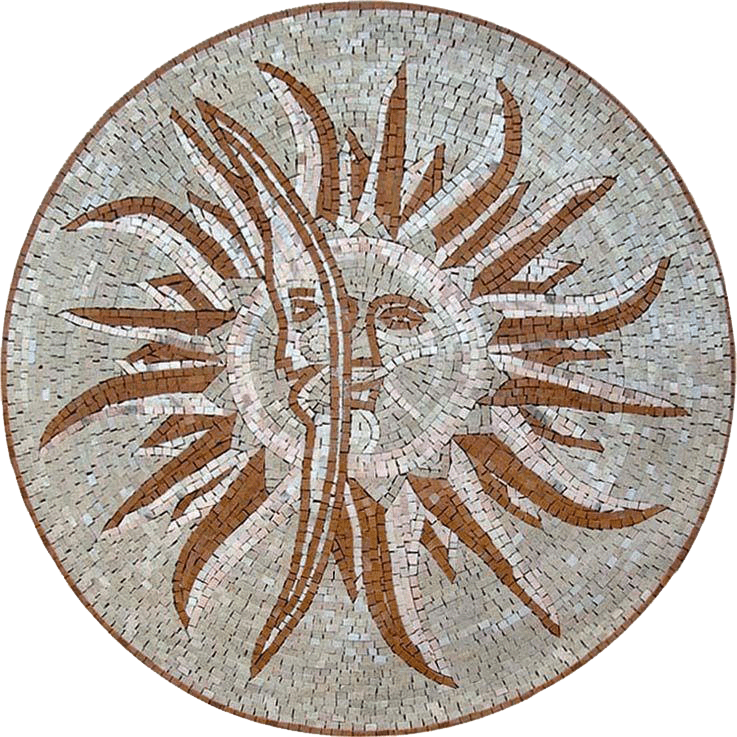 Celesse III - Medallón Mosaico Sol y Luna
