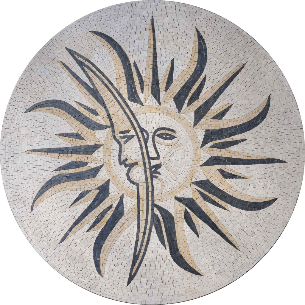 Celesse - Medaglione Mosaico Sole e Luna