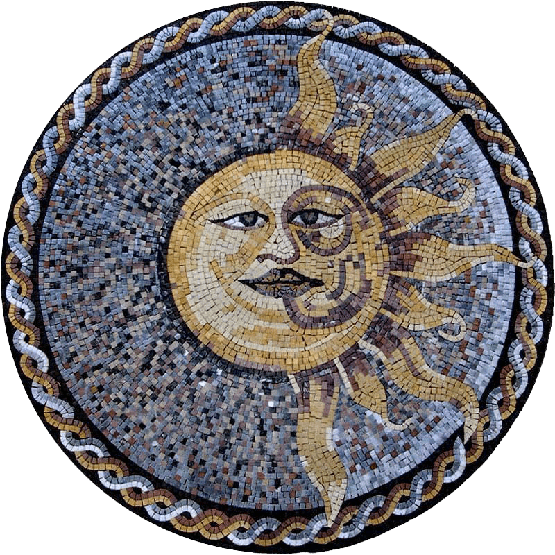 Soleil - Arte del mosaico de la luna y el sol