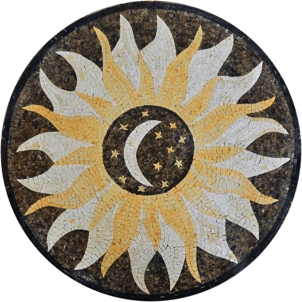 Earthy Celia - Mosaïque Lune et Soleil