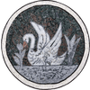 Medallón Mosaico Arte - Cisne Blanco