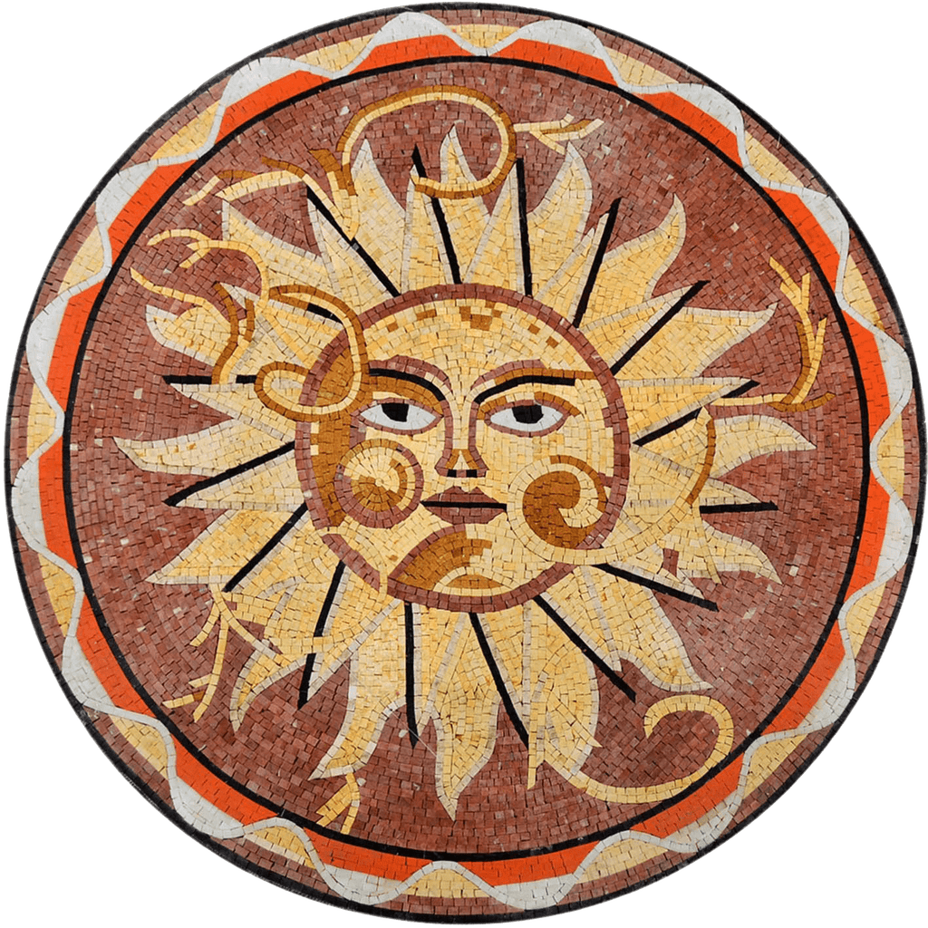 Lava Surya - Medallón de mosaico de sol