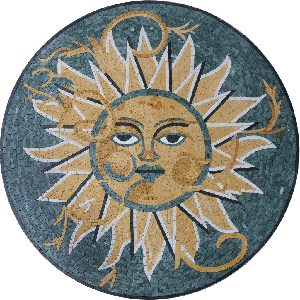 Regal Surya - Sonnenmosaik-Medaillon