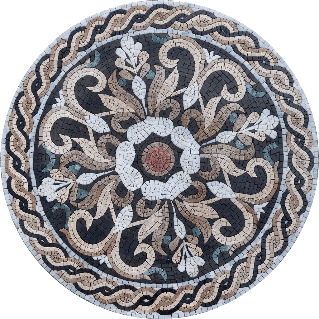 Jacinth VI Medallion - Mosaic Art