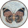 Arte em mosaico de medalhão - borboleta