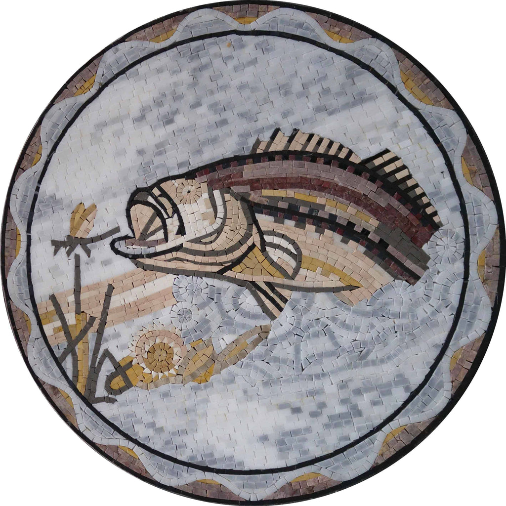 Fisch-Medaillon-Mosaik