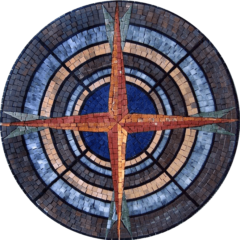 Basilah - Compass Mosaic Medallion