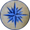 Aqua - Compass Mosaic Medallion
