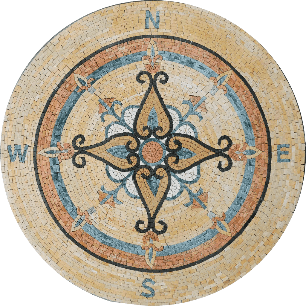 Maysam IV - Floral Mosaic Compass