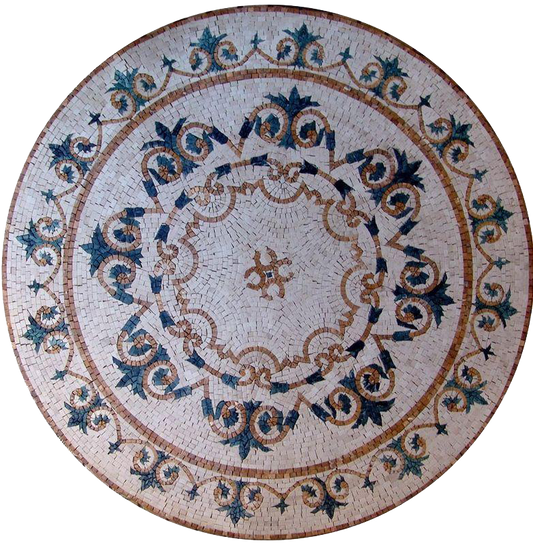 Round Floral Mosaic - Paradise
