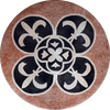 Medalhão Mosaico - Flores Medievais