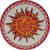 Il medaglione del mosaico del sole ardente