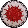 Medalhão Mosaico Solar - Sol e Ondas