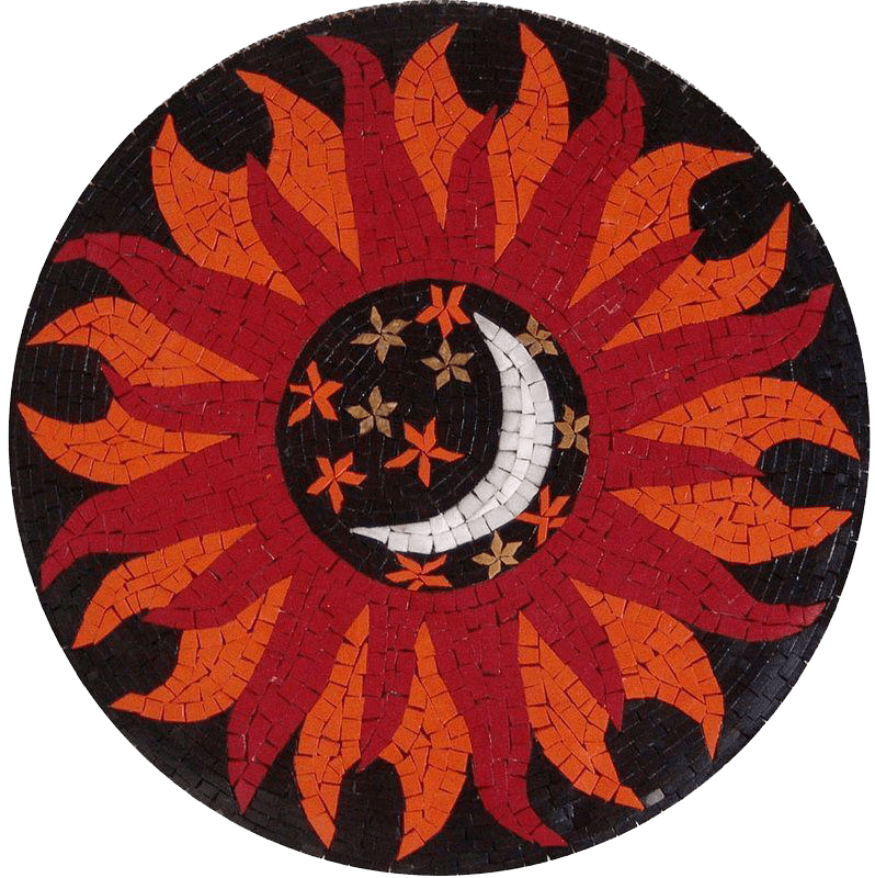 Crimson Hagan - Art de la mosaïque du soleil