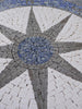Ocean's Pearl - Compass Mosaic Medallion | Mozaico