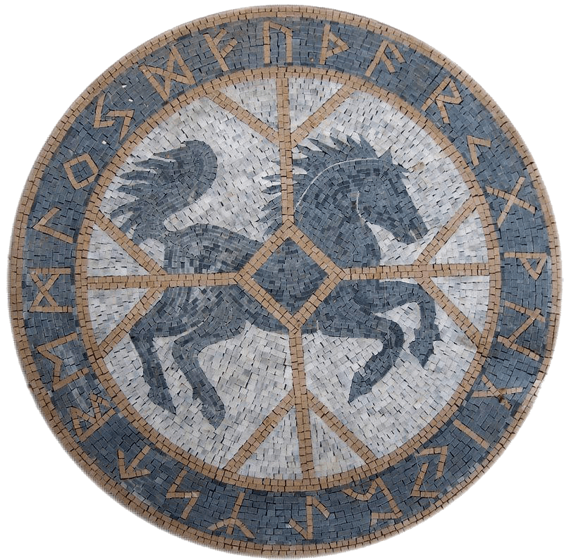 Arte del Mosaico - Medaglione di cavallo
