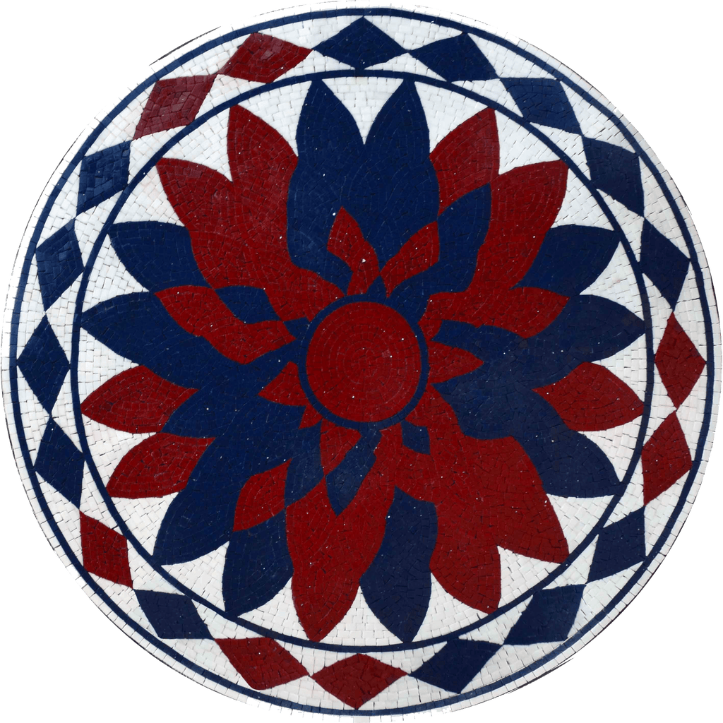 Medalhão Mosaico - Tinta Floral