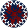 Medaglione a mosaico - Inchiostro floreale