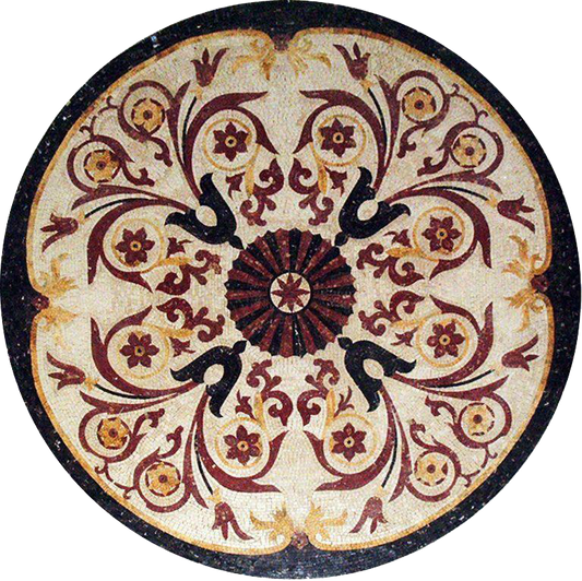Ornamental Floral Medallion - Nalini Mosaic