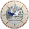 Il nido del pellicano - Medaglione a mosaico