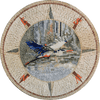 Dessins de mosaïque - oiseau héron