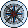 Navy Enchantress - Medallón de mosaico de brújula