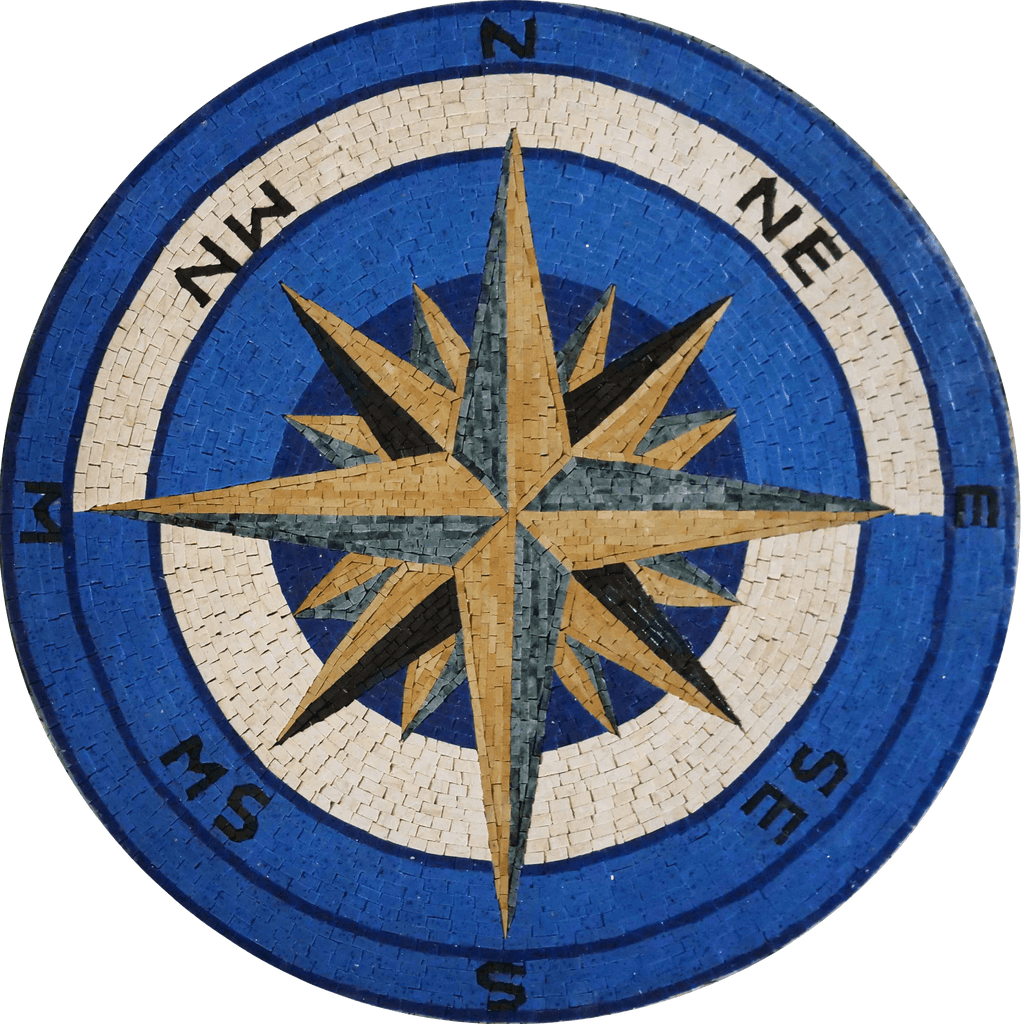 Arnav - Compass Mosaic Medallion