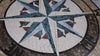Sandy - Compass Mosaic Medallion | Mozaico